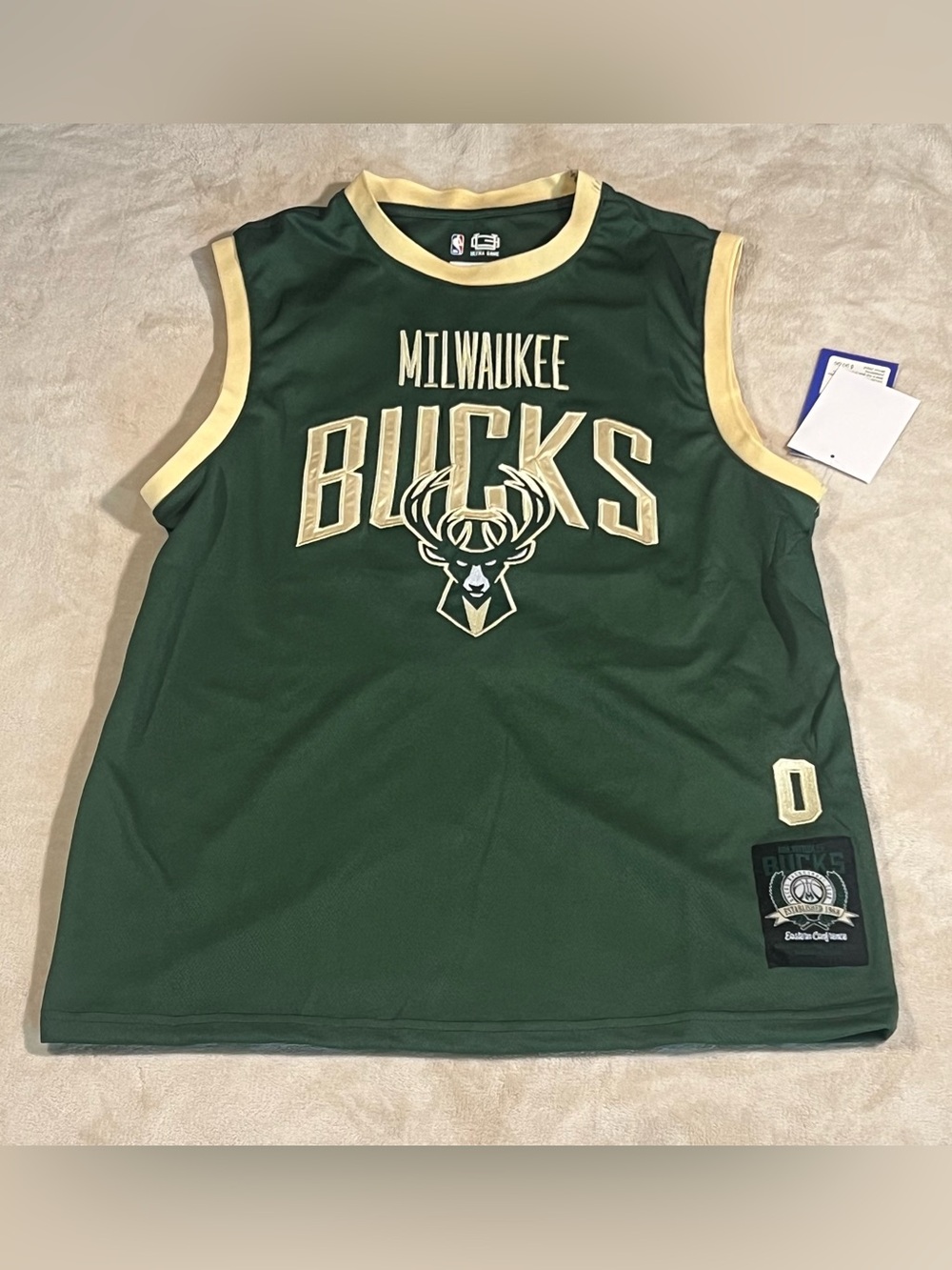 Milwaukee Bucks NBA Lillard # 0 Jersey - Green & Cream